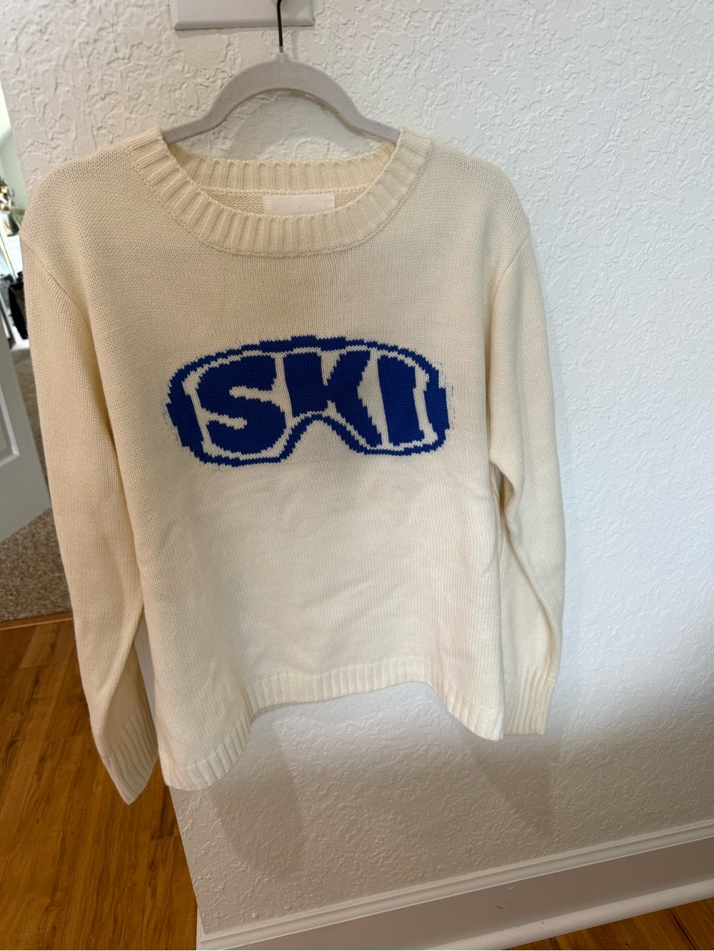 Cream Ski Graphic Crewneck Sweater
